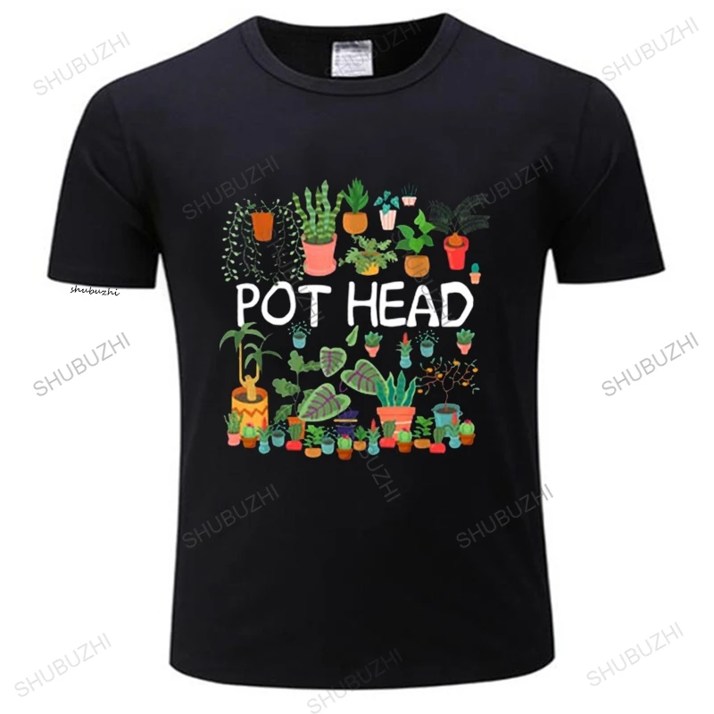 

Pot Head T Shirt Variety Of Potted Plants Close To Green Nature T-Shirt Leisurely Cute Digital Print Best Gift Tees