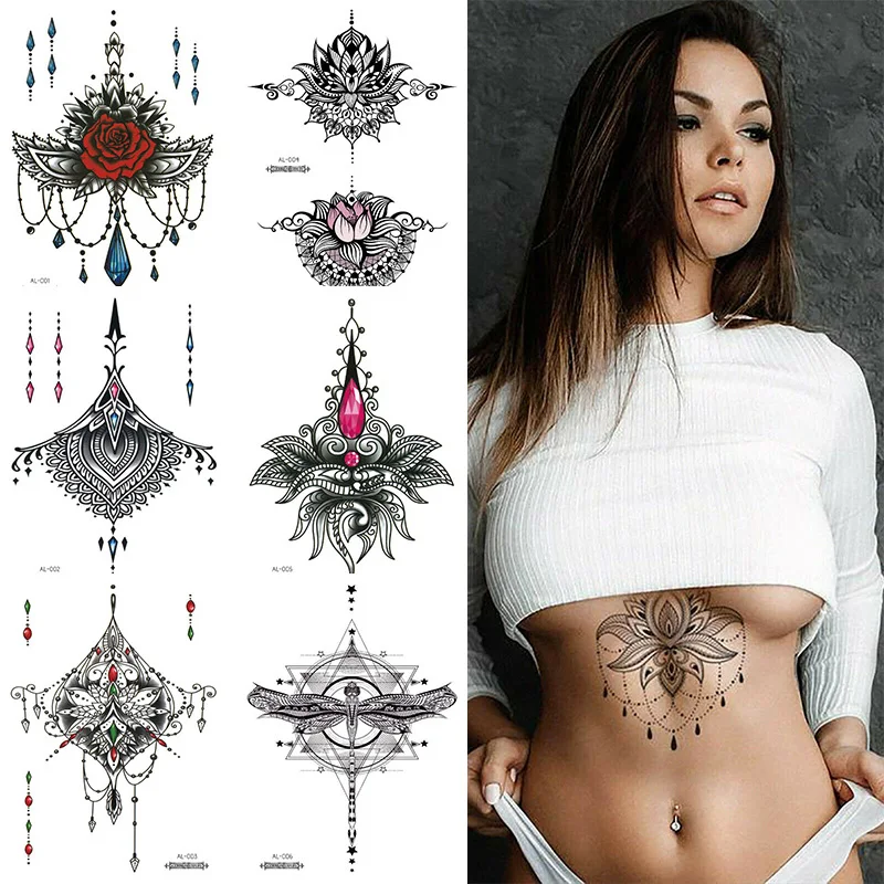Sexy Temporary Tattoos For Women Body Art Black Sketch Totem Arm Legs Abdomen Tattoos Sticker Waterproof Long Lasting
Sexy Temporary Tattoos For Women Body Art Black Sketch Totem Arm Legs Abdomen Tattoos Sticker Waterproof Long Lasting