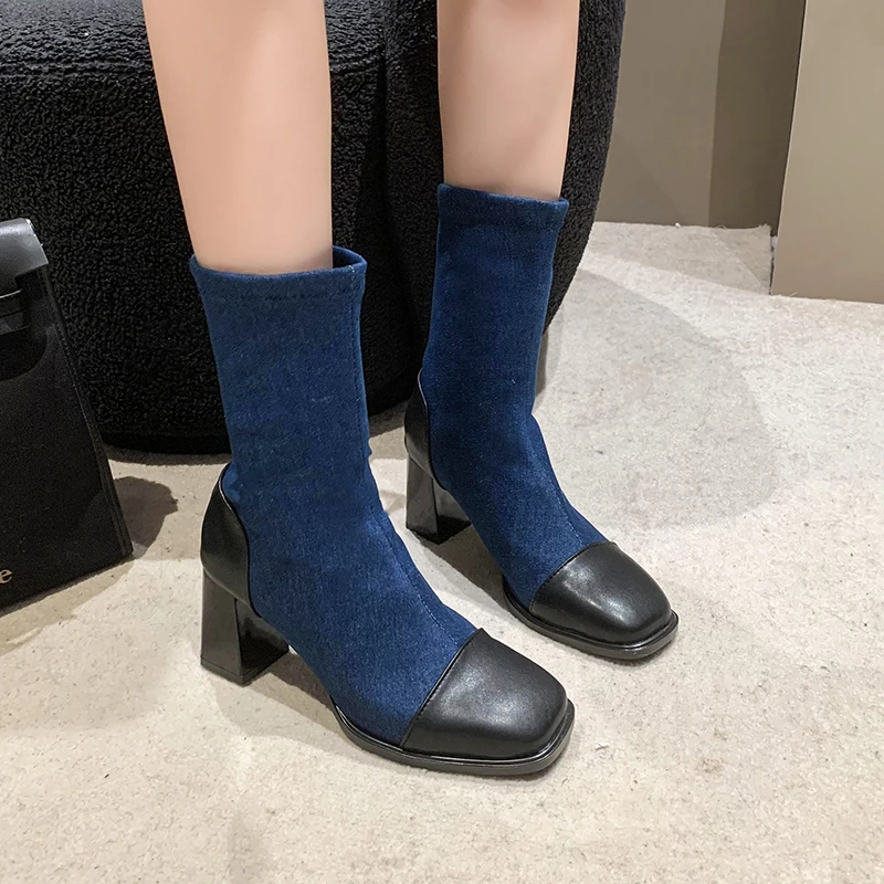 2023 Fashion Shoes for Women Sleeve Women's Boots Winter Square Toe Mixed Colors Short Barrel Chunky Heel Fashion Boots Zapatos
2023 Fashion Shoes for Women Sleeve Women's Boots Winter Square Toe Mixed Colors Short Barrel Chunky Heel Fashion Boots Zapatos