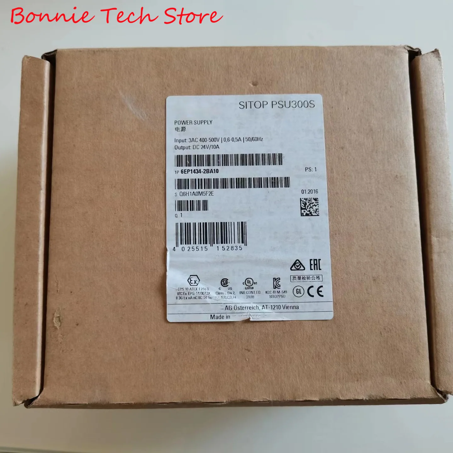 6EP1434-2BA10 for SIEMENS SITOP PSU300S 10 A stabilized power supply input: 400-500 V 3 AC output: 24 V / 10 A DC
6EP1434-2BA10 for SIEMENS SITOP PSU300S 10 A stabilized power supply input: 400-500 V 3 AC output: 24 V / 10 A DC
