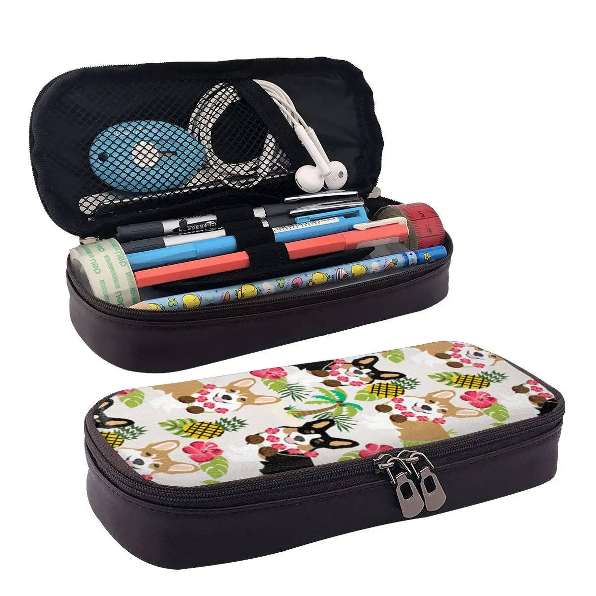 Corgis Leather Pencil Case Zipper Pencil Box Stationery Pen Pouch for Boys Girls School Students Work Office
Corgis Leather Pencil Case Zipper Pencil Box Stationery Pen Pouch for Boys Girls School Students Work Office