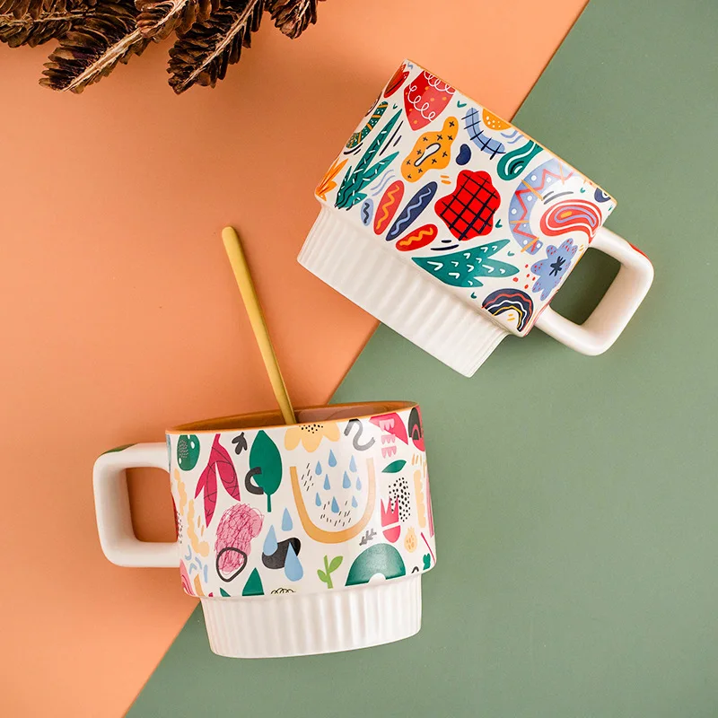 New Cartoon Color Painting Ceramic Milk Coffee Cup Tea Cup Water Cup Beverage Cup Breakfast Mug Valentine's Day Anniversary Gift
New Cartoon Color Painting Ceramic Milk Coffee Cup Tea Cup Water Cup Beverage Cup Breakfast Mug Valentine's Day Anniversary Gift