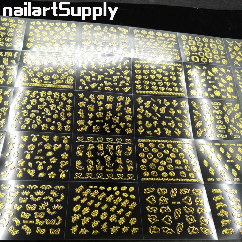 12pcs Gold Geometry Leaf Nail Sticker 3D Bronzing Gold Flower Line Lace Nails Sliders DIY Self-Adhesive Manicure Decals 16X28cm
12pcs Gold Geometry Leaf Nail Sticker 3D Bronzing Gold Flower Line Lace Nails Sliders DIY Self-Adhesive Manicure Decals 16X28cm