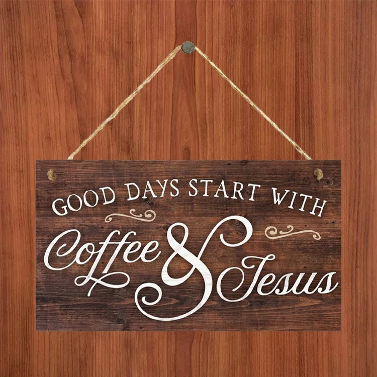 Деревянное украшение «Good Days Start with Coffee Иисус»
Деревянное украшение «Good Days Start with Coffee Иисус»