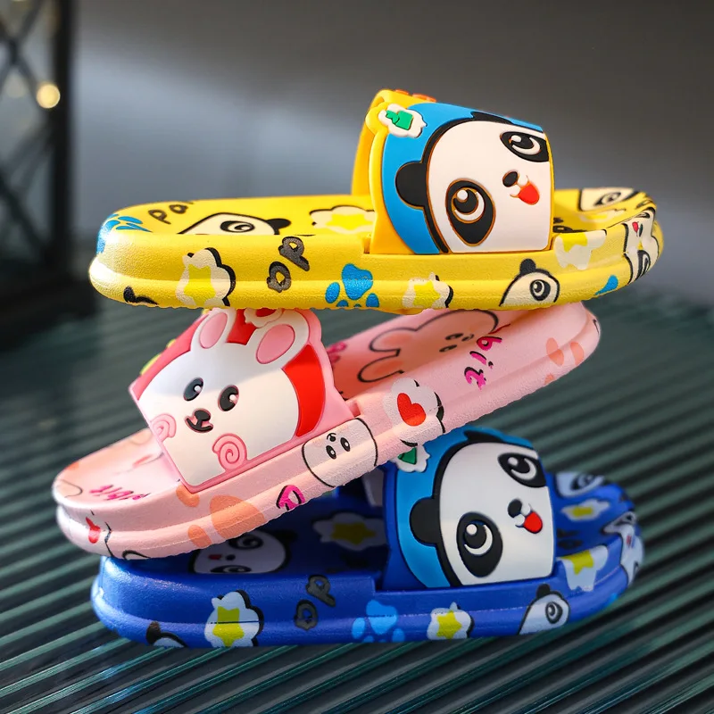 Cartoon Panda Children Slippers Open Toe Non-Slip Home Bathroom Shoes Baby Kids Slippers Summer Soft Sole Flats Flip Flops
Cartoon Panda Children Slippers Open Toe Non-Slip Home Bathroom Shoes Baby Kids Slippers Summer Soft Sole Flats Flip Flops