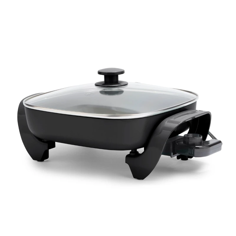 Nonstick 12" Square Electric Skillet with Glass Lid, Dishwasher Safe, Adjustable Temperature Control, Black
Nonstick 12" Square Electric Skillet with Glass Lid, Dishwasher Safe, Adjustable Temperature Control, Black