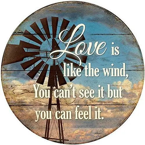 Love - Windmill Round Metal Tin Sign 12x12 Inch Retro Home Kitchen Farm Bar Pub Wall Decor
Love - Windmill Round Metal Tin Sign 12x12 Inch Retro Home Kitchen Farm Bar Pub Wall Decor