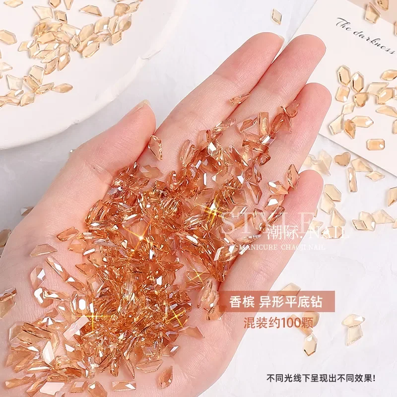 Aurora Diamond Nail Art Decor Flat Bottom Shaped Champagne Nail Jewelry Ice Nail Rhinestones Super Flash Phantom 3D Gems
Aurora Diamond Nail Art Decor Flat Bottom Shaped Champagne Nail Jewelry Ice Nail Rhinestones Super Flash Phantom 3D Gems