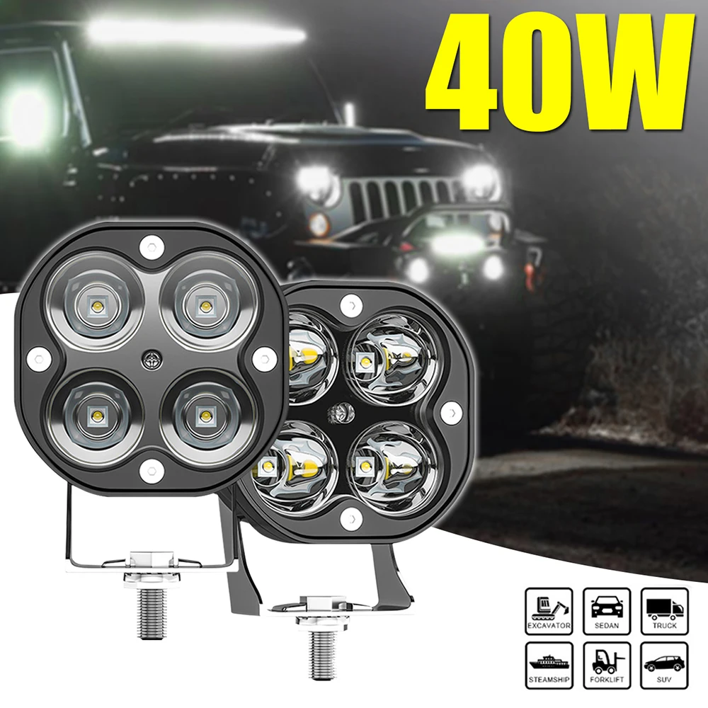 3" 40W 1pc/2pcs Cars Lights Accessory Running Lights 6500k Fit Motorcycle ATV Led Bar Fog Lamp Headlights Spotlight Parts
3" 40W 1pc/2pcs Cars Lights Accessory Running Lights 6500k Fit Motorcycle ATV Led Bar Fog Lamp Headlights Spotlight Parts