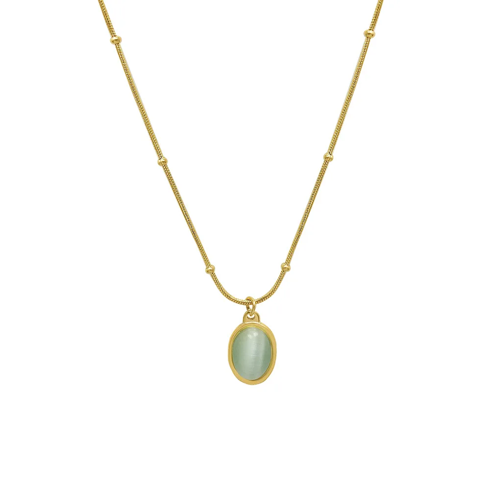 Romantic Oval Shape Opal Pendant Retro Stainless Steel Chain Necklace for Women Female Ladies Girls Fashion Simple Jewelry 2023
Romantic Oval Shape Opal Pendant Retro Stainless Steel Chain Necklace for Women Female Ladies Girls Fashion Simple Jewelry 2023