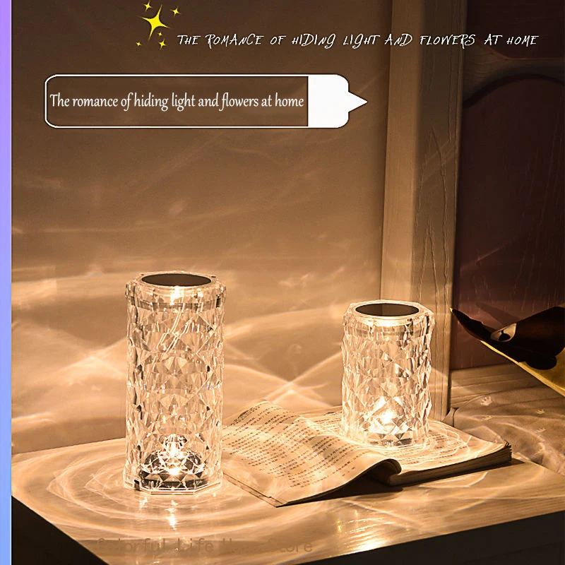 Crystal Light LED Atmosphere RGB 16 Color Touch Dimming Bedside Night Light Room Decoration Shadow Rose Atmosphere Light
Crystal Light LED Atmosphere RGB 16 Color Touch Dimming Bedside Night Light Room Decoration Shadow Rose Atmosphere Light