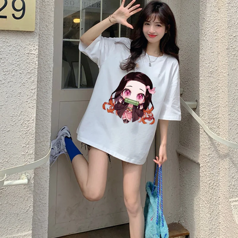 Anime Demon Slayer Nezuko Print Man's T-shirt Summer Cotton Blend Woman's Shirts Kawaii Casual Short Sleeve Tops for Teens
Anime Demon Slayer Nezuko Print Man's T-shirt Summer Cotton Blend Woman's Shirts Kawaii Casual Short Sleeve Tops for Teens