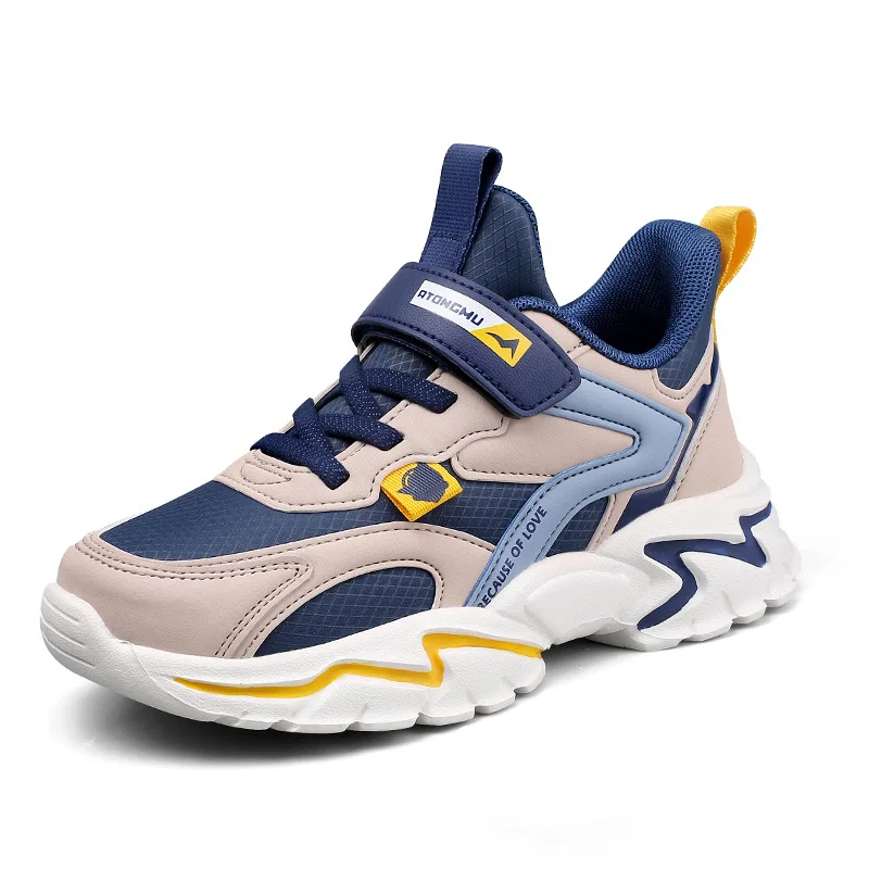 Children's autumn new mesh Leather Patchwork sneakers students' soft soled handsome basketball shoes middle school kids' running
Children's autumn new mesh Leather Patchwork sneakers students' soft soled handsome basketball shoes middle school kids' running