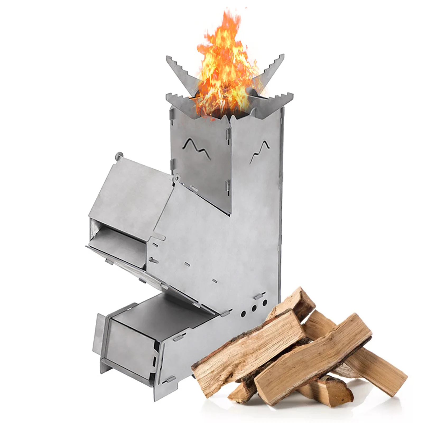 Outdoor Camping Stove Portable Wooden Stove Firewoods Furnace Outdoor Stove Cooking Burner Stainless Steel Picnic Camping Grill
Outdoor Camping Stove Portable Wooden Stove Firewoods Furnace Outdoor Stove Cooking Burner Stainless Steel Picnic Camping Grill