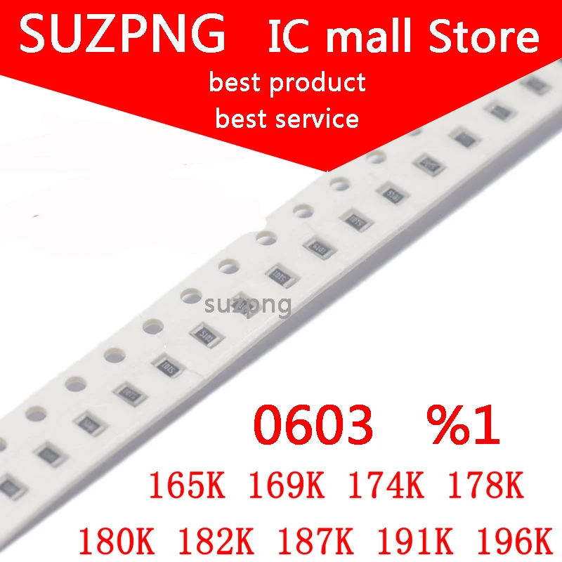 100 шт. 0603 SMD резистор 1% K 165K 169K 174K 178K 180K 182K 187K 191K
100 шт. 0603 SMD резистор 1% K 165K 169K 174K 178K 180K 182K 187K 191K