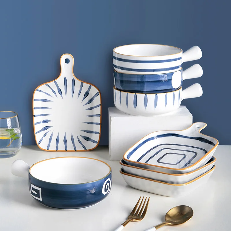 Japanese breakfast tableware bowl plate with handle bird's nest oatmeal yogurt pudding dessert bowl bakeware
Japanese breakfast tableware bowl plate with handle bird's nest oatmeal yogurt pudding dessert bowl bakeware