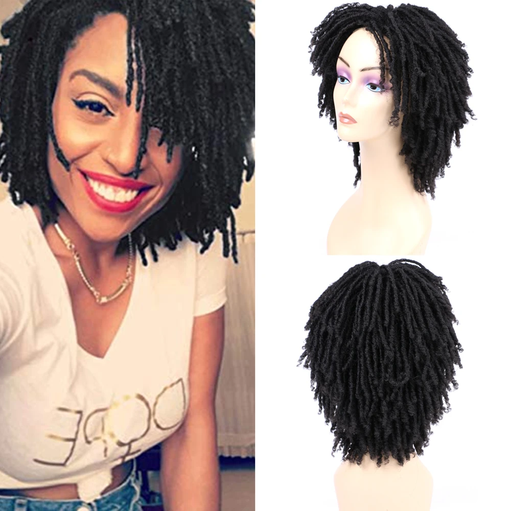 Synthetic Braided Wigs For Women Synthetic Wig Braided Dreadlock Wig Curly Short Black Wig Short Hair Wigs for Black Women
Synthetic Braided Wigs For Women Synthetic Wig Braided Dreadlock Wig Curly Short Black Wig Short Hair Wigs for Black Women