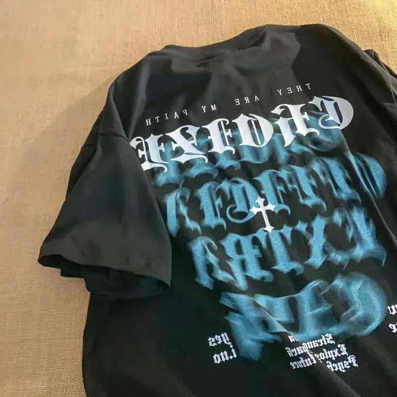 Women's Men's T-shirt Anime Fashion Short Sleeve Oversized T Shirt Street Letter Print Harajuku Loose Style Trend Woman Tshirts
Women's Men's T-shirt Anime Fashion Short Sleeve Oversized T Shirt Street Letter Print Harajuku Loose Style Trend Woman Tshirts