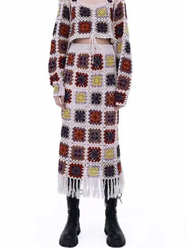 Women 2022 spring New Chic Fashion Pure handmade grandma plaid long Skirt Vintage High Elastic Waist Female Skirts
Women 2022 spring New Chic Fashion Pure handmade grandma plaid long Skirt Vintage High Elastic Waist Female Skirts