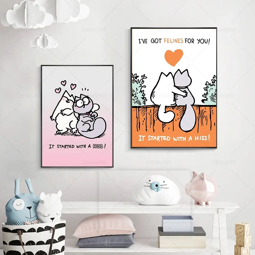 Cartoon Cute Cat Poster Funny Animal Prints Nap Time Canvas Painting Wall Art Picture For Living Room Kid's Room Cafe Home Decor
Cartoon Cute Cat Poster Funny Animal Prints Nap Time Canvas Painting Wall Art Picture For Living Room Kid's Room Cafe Home Decor