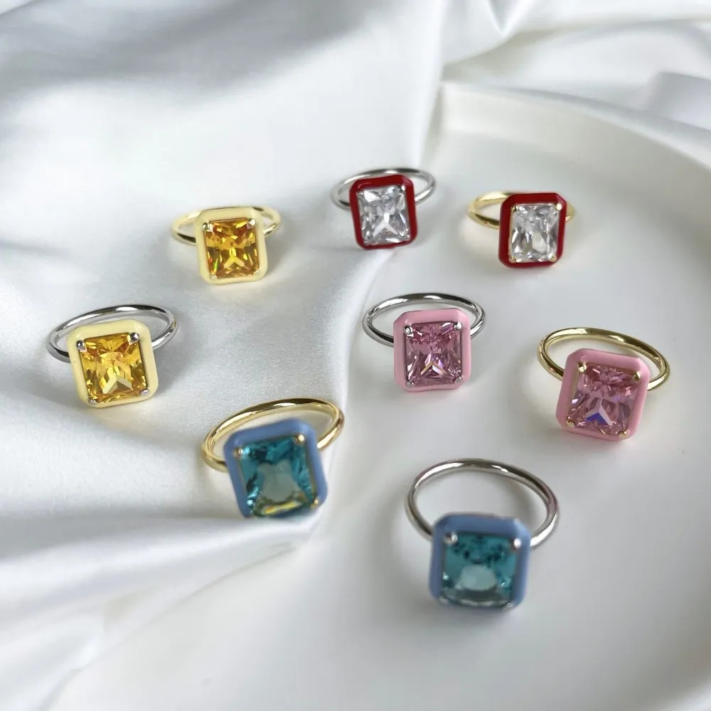 Fashion 925 Silver Gold Water Drop Heart Rings Trendy Square Round Chic Vintage Stylish Lovely Pink Red Blue Yellow Zircon Ring
Fashion 925 Silver Gold Water Drop Heart Rings Trendy Square Round Chic Vintage Stylish Lovely Pink Red Blue Yellow Zircon Ring