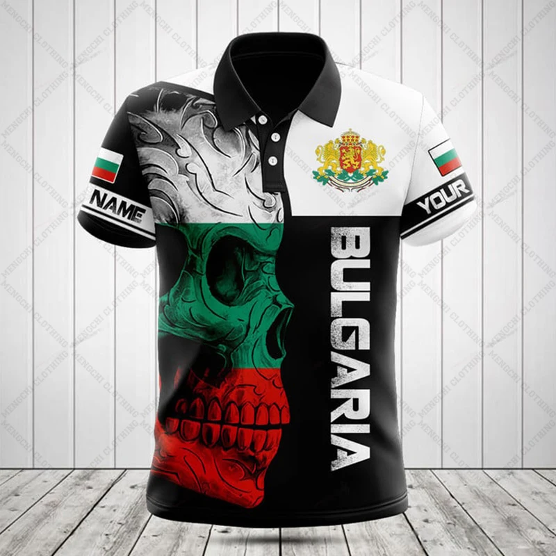 Bulgaria Skull Graphic Customized Polo Shirts Summer Casual Streetwear Loose Jersey Plus Size Sportswear Short Sleeve Tops
Bulgaria Skull Graphic Customized Polo Shirts Summer Casual Streetwear Loose Jersey Plus Size Sportswear Short Sleeve Tops