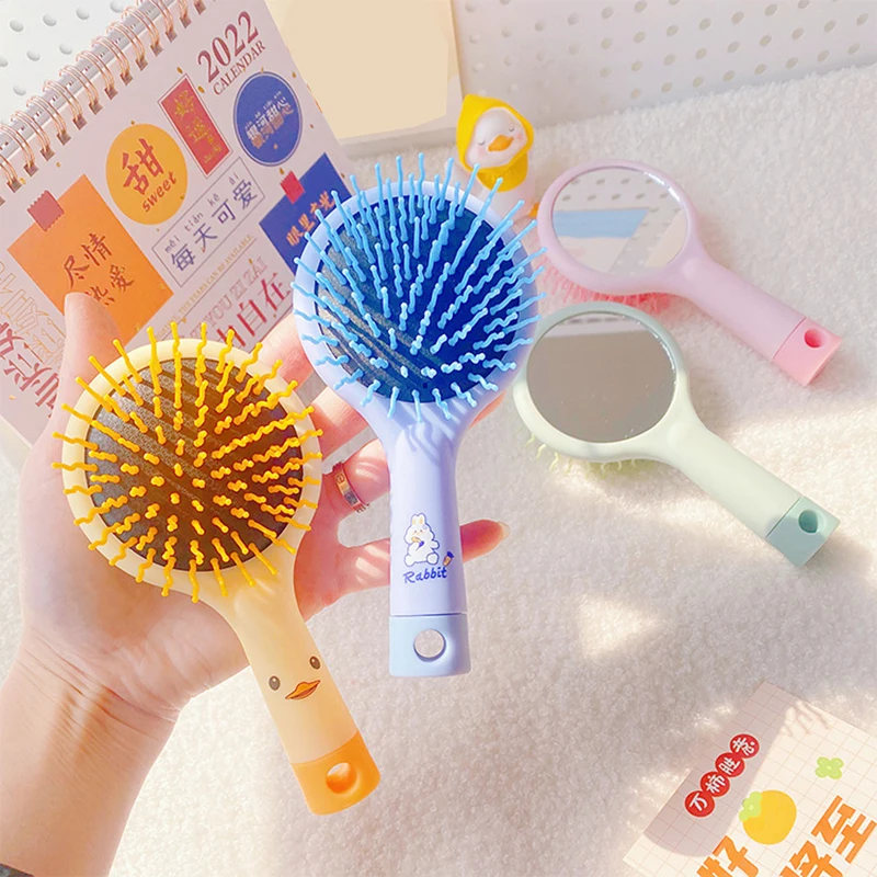 Cartoon Air Cushion Massage Hair Brush with Mirror Korean Cute Kawaii Baby Untangling Comb Hairbrush for Girls Care Accessories
Cartoon Air Cushion Massage Hair Brush with Mirror Korean Cute Kawaii Baby Untangling Comb Hairbrush for Girls Care Accessories