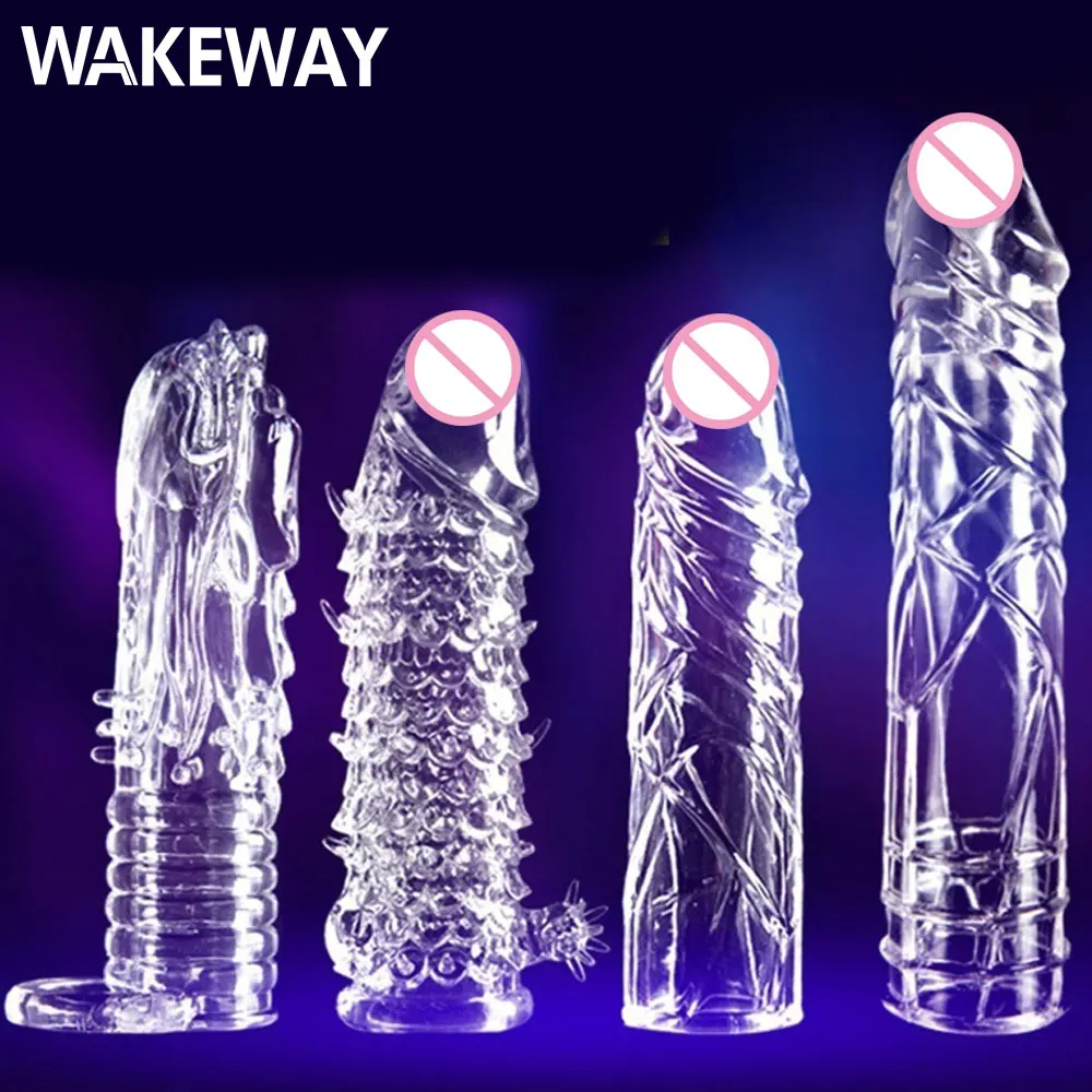 WAKEWAY 4 типа утолщенный пенис увеличивающий рукав многоразовый презерватив