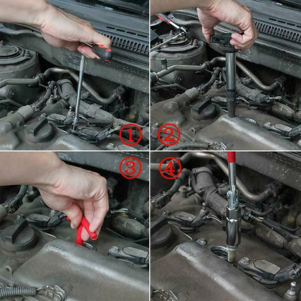 Motorcycle Spark Plug Sleeve Remover Installer Spark Plug Socket Set T-Handle Tools For Fastening And Demolition
Motorcycle Spark Plug Sleeve Remover Installer Spark Plug Socket Set T-Handle Tools For Fastening And Demolition