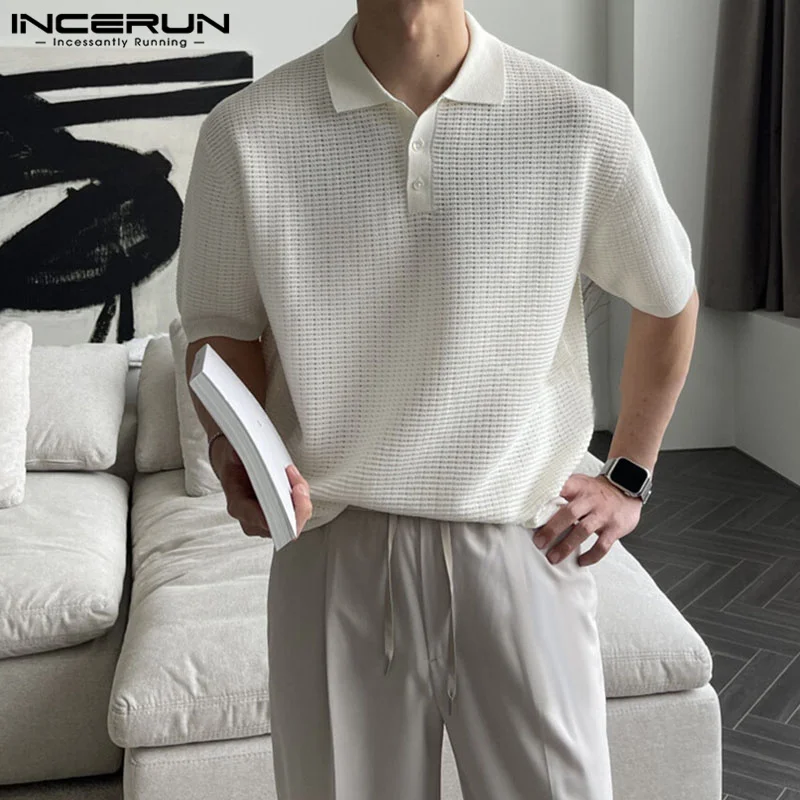Stylish Well Fitting Tops INCERUN Mens Breathable Texture Knitted Shirts Casual Solid All-match Short Sleeved Lapel Blouse S-5XL
Stylish Well Fitting Tops INCERUN Mens Breathable Texture Knitted Shirts Casual Solid All-match Short Sleeved Lapel Blouse S-5XL
