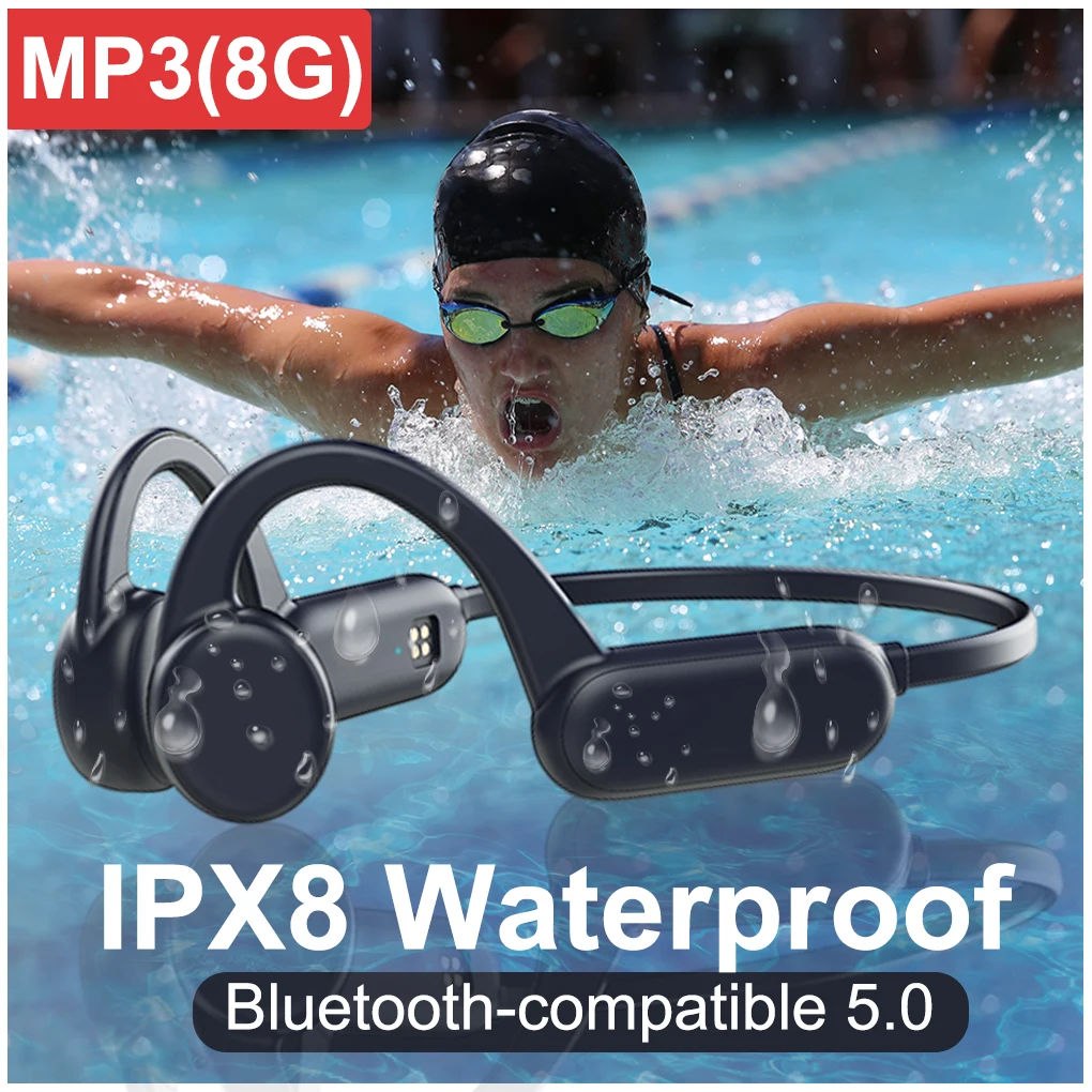 Наушники с костной проводимостью, перезаряжаемые IPX8 водонепроницаемые наушники, гарнитура, проигрыватель, смартфон, компьютер, белый цвет
Наушники с костной проводимостью, перезаряжаемые IPX8 водонепроницаемые наушники, гарнитура, проигрыватель, смартфон, компьютер, белый цвет