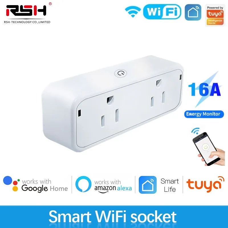 Умная розетка RSH 2 в 1 с поддержкой Wi-Fi и таймером
Умная розетка RSH 2 в 1 с поддержкой Wi-Fi и таймером