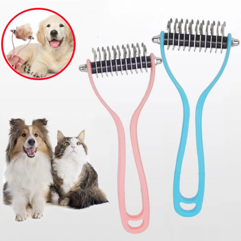 Dog Brush Pet Hair Remover Stainless Steel Combs for Dog Grooming Knot Knife Comb Cat Double-sided Dogs Hair Brush Pet Products
Dog Brush Pet Hair Remover Stainless Steel Combs for Dog Grooming Knot Knife Comb Cat Double-sided Dogs Hair Brush Pet Products