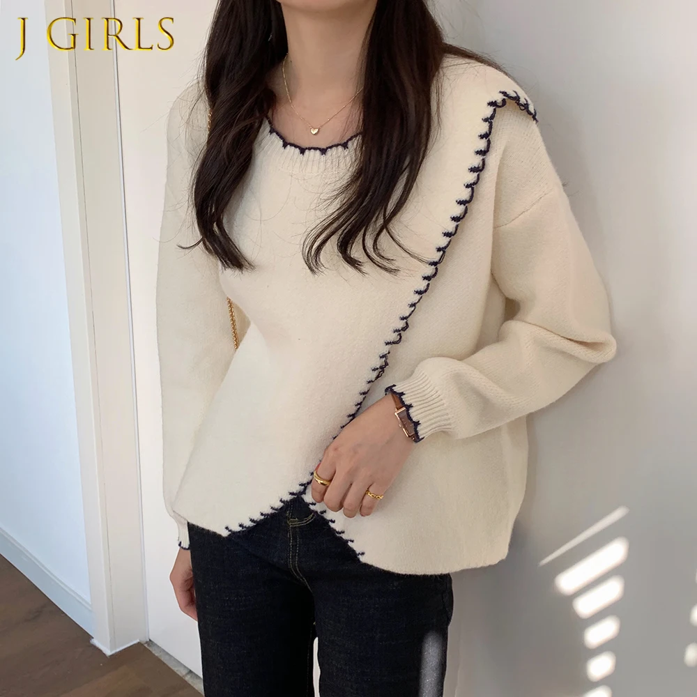 J GIRLS Causal Split Sweaters for Women 2021 Autumn Winter New Long Sleeve O-neck Hit Color Pullover Knitwear Top Elegant
J GIRLS Causal Split Sweaters for Women 2021 Autumn Winter New Long Sleeve O-neck Hit Color Pullover Knitwear Top Elegant
