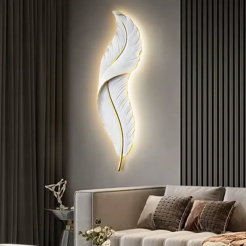 Nordic Feather LED Wall Living Room Light Luxury Creative Bedroom Bedside Lamps Decorative Modern Minimalist TV Grill Background
Nordic Feather LED Wall Living Room Light Luxury Creative Bedroom Bedside Lamps Decorative Modern Minimalist TV Grill Background