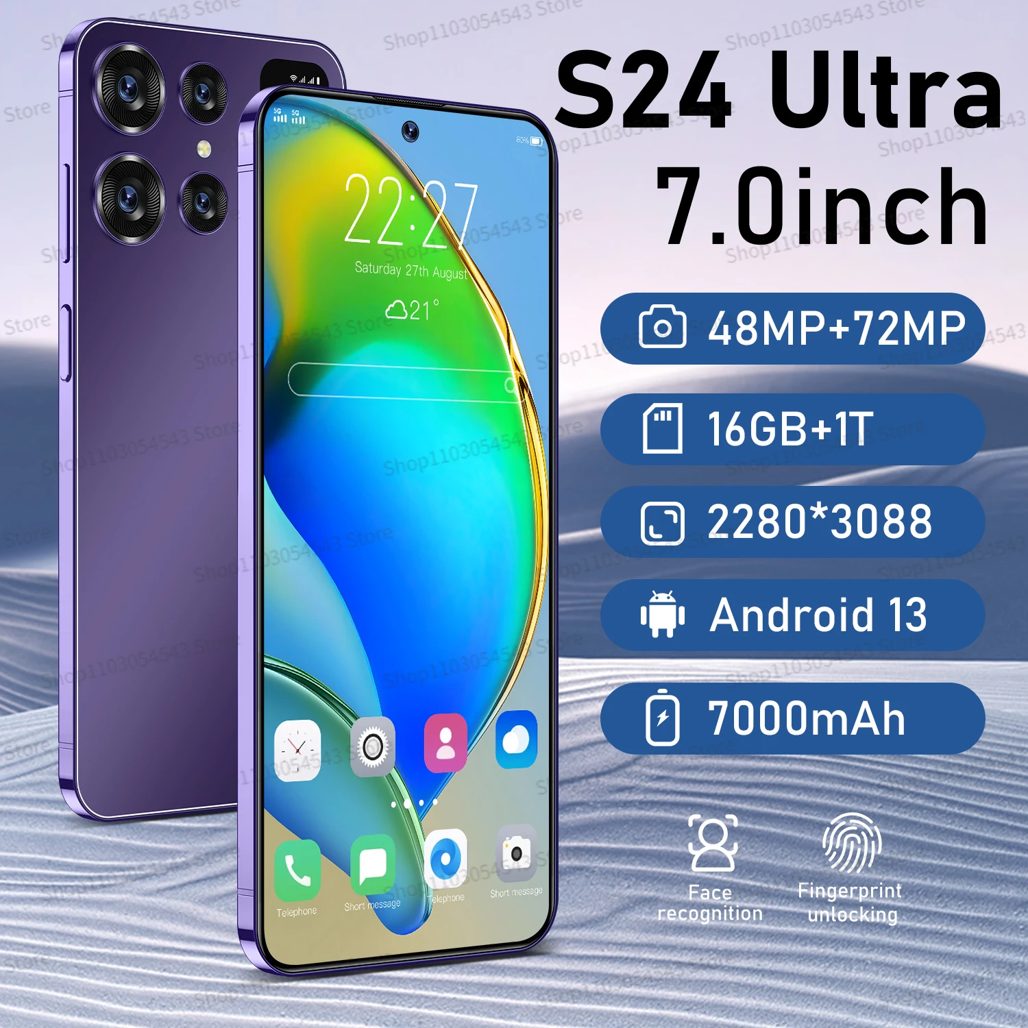 

Новый смартфон S24 Ultra с экраном 7000 HD, оригинальный телефон 16 ГБ + 1 ТБ, телефон с двумя Sim-картами, Android, разблокированный, МП, мАч