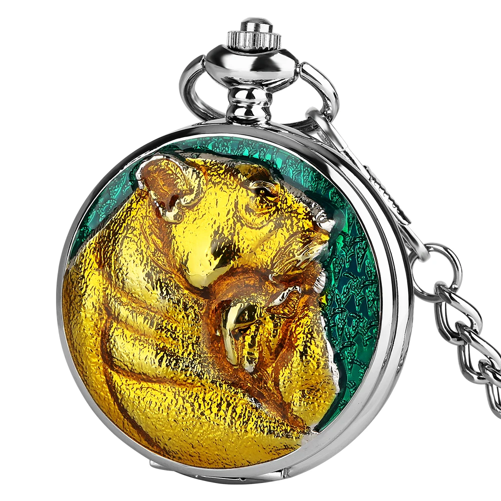 Pocket Watch Mechanical Movement Luxury Cheetah Cover Design Roman Numerals Pocket Watch Necklace Penadant Reloj De Bolsillo
Pocket Watch Mechanical Movement Luxury Cheetah Cover Design Roman Numerals Pocket Watch Necklace Penadant Reloj De Bolsillo