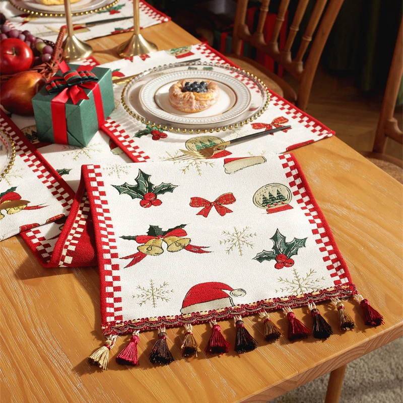 Christmas Table Runner Yarn-dyed Jacquard Snowflake Table Cloth Decoration Table Runners navidad decoraciones para runner
Christmas Table Runner Yarn-dyed Jacquard Snowflake Table Cloth Decoration Table Runners navidad decoraciones para runner