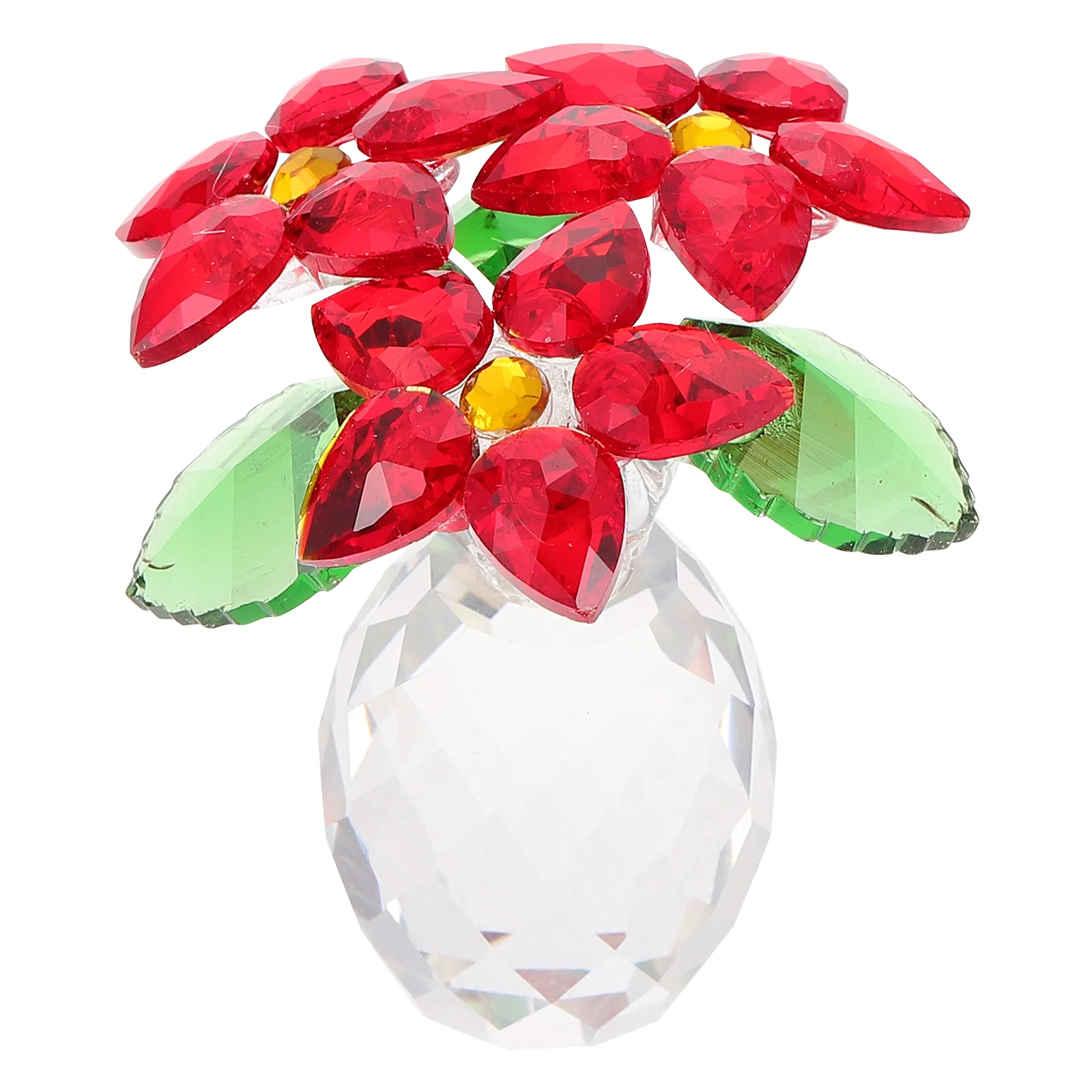 Decor Table Crystal Pineapple Vase Decorative Flower Figurine Arrangement 7x6.5cm Craft Desktop Red White Adornment 
Decor Table Crystal Pineapple Vase Decorative Flower Figurine Arrangement 7x6.5cm Craft Desktop Red White Adornment