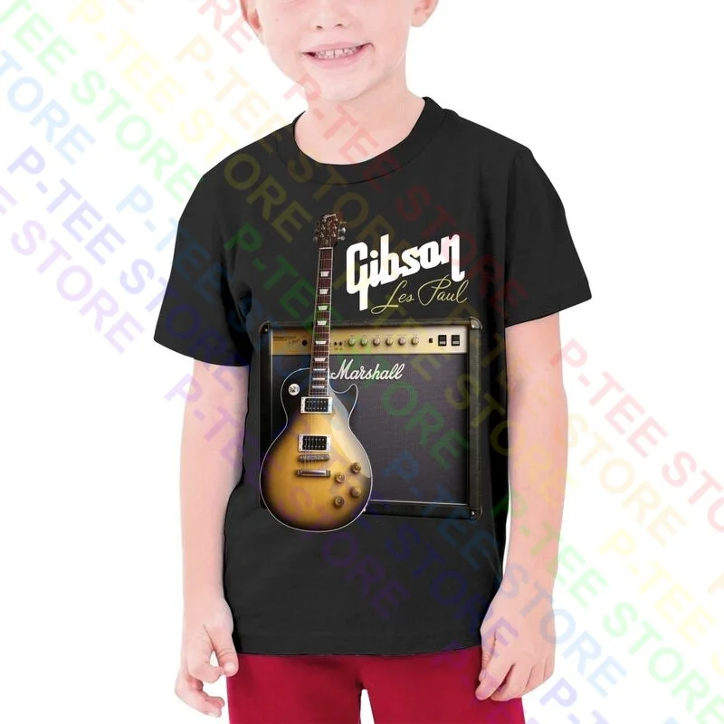 Gibson Les Paul Guitar футболка для подростков детская редкий тренд Harajuku Бестселлер |