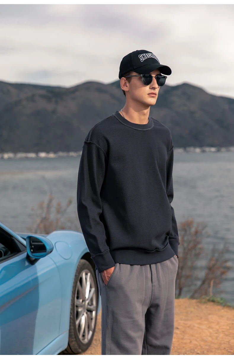 0413 Waffle knitted sweatshirt men's 2023 new anti-car line crew neck jacket autumn men's clothing
0413 Waffle knitted sweatshirt men's 2023 new anti-car line crew neck jacket autumn men's clothing
