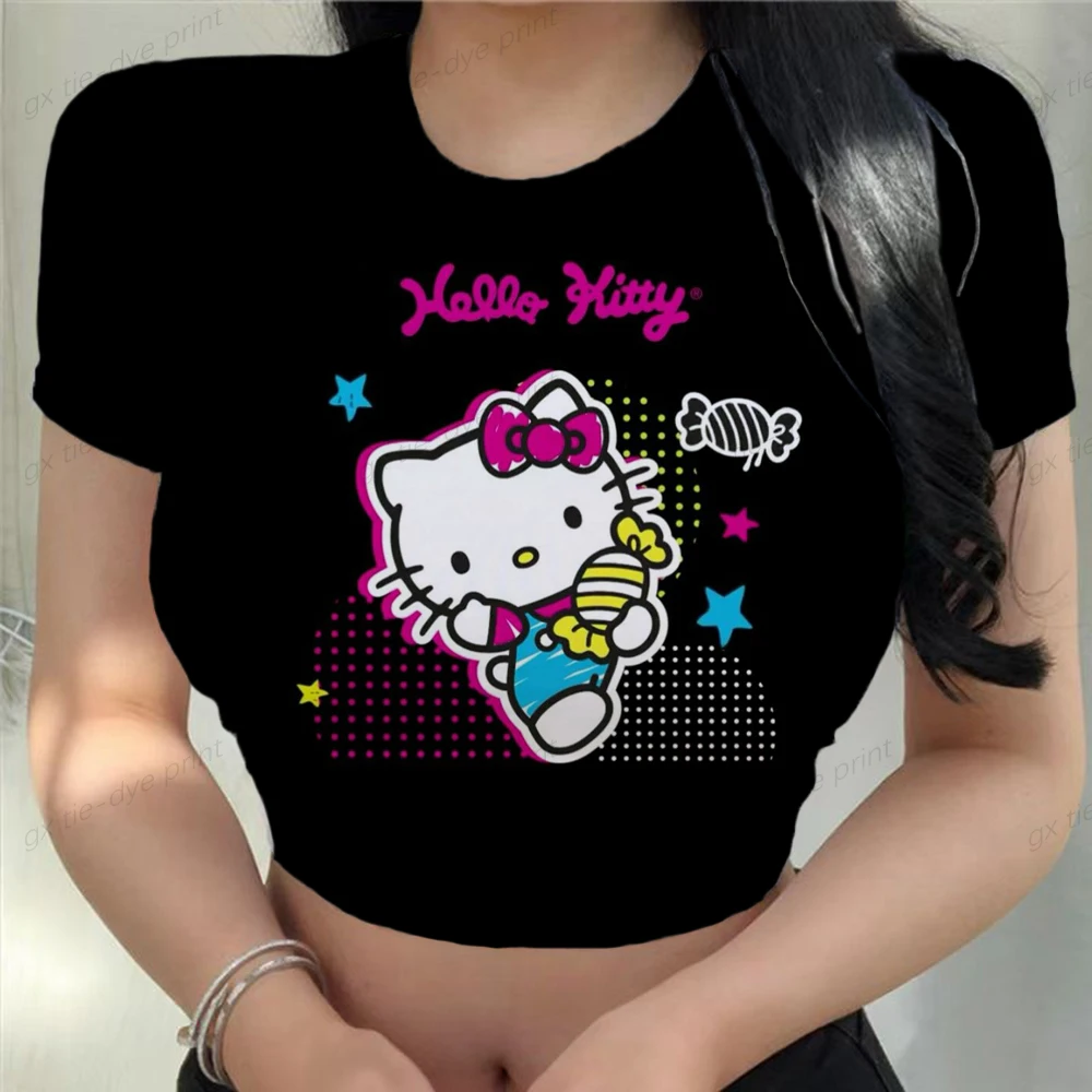 Милая футболка с мультяшным принтом Hello Kitty Y2K, уличная одежда, винтажный укороченный топ с феями, летний укороченный женский топ с коротким рукавом
Милая футболка с мультяшным принтом Hello Kitty Y2K, уличная одежда, винтажный укороченный топ с феями, летний укороченный женский топ с коротким рукавом