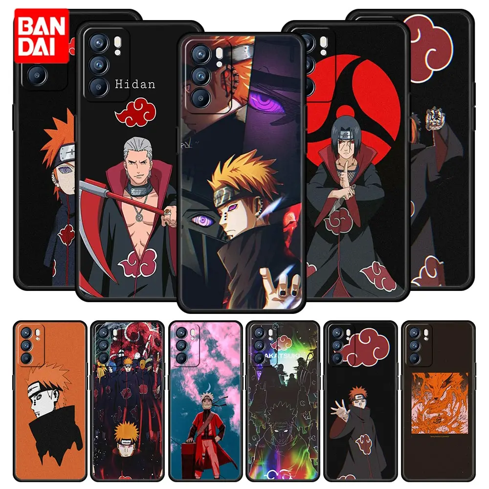 

Anime Naruto Itachi Case for Oppo A3s A5s A9 A15 A31 A52 A53 A54 A74 A93 A94 F19 Pro 4G Silicone Capa Capinha Cover Funda Black