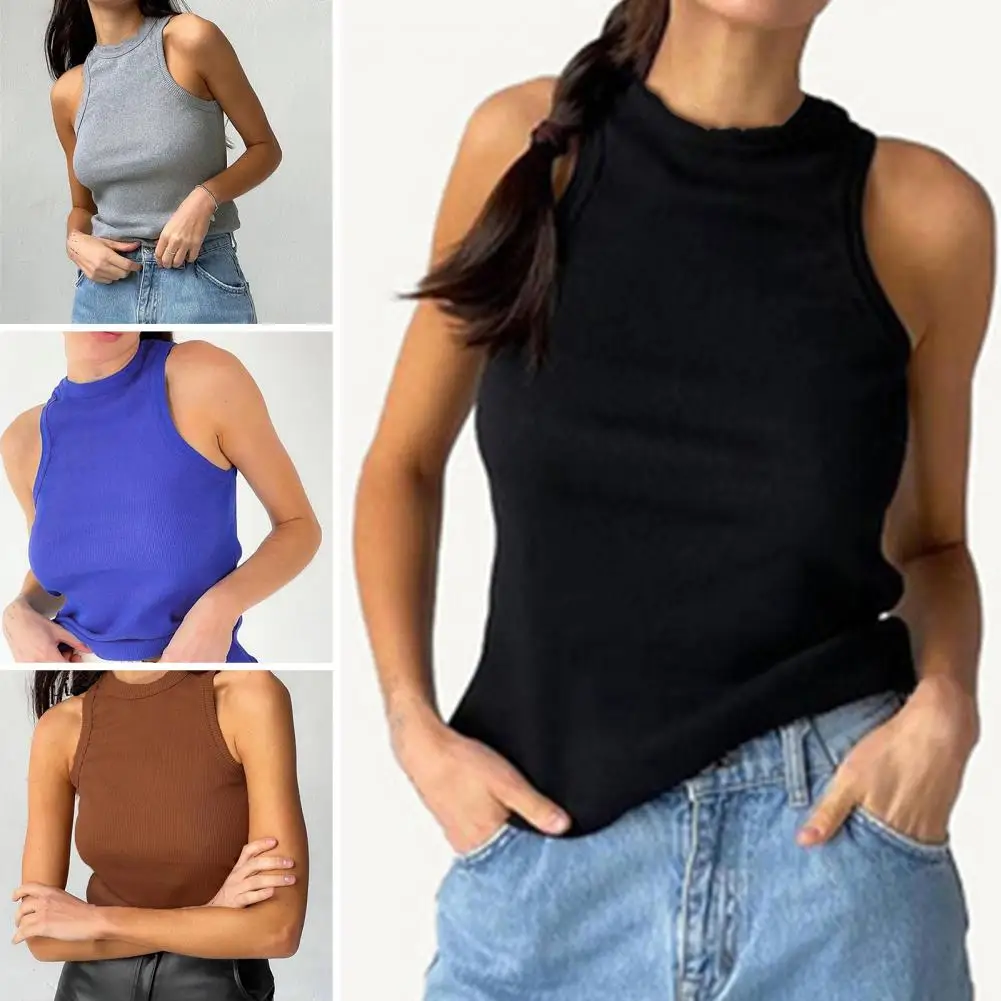 New in Women Tank Top Round Neck Sexy Slim Fit Sleeveless Pullover Summer Vest Shirt Fashion Camisole Women Clothes
New in Women Tank Top Round Neck Sexy Slim Fit Sleeveless Pullover Summer Vest Shirt Fashion Camisole Women Clothes