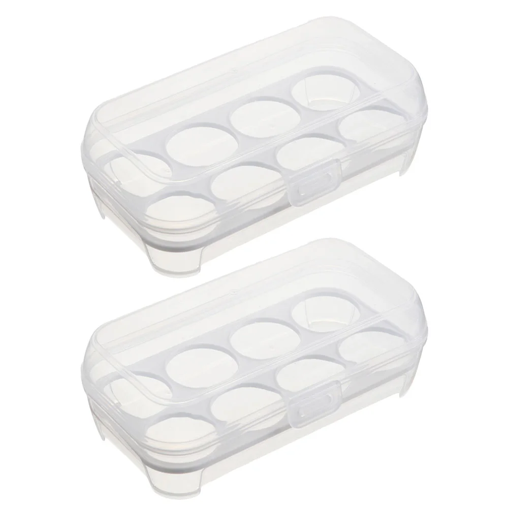 2Pcs Refrigerator Egg Holder Egg Trays 8 Grids Protective Egg Storage Container 
2Pcs Refrigerator Egg Holder Egg Trays 8 Grids Protective Egg Storage Container