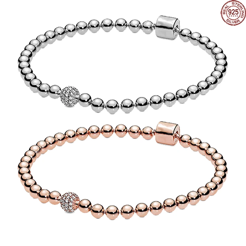 Classic Bead Chain Bracelet 925 Sterling Silver Shining Women's Bracelet Christmas Valentine's Day Birthday Exquisite Gift
Classic Bead Chain Bracelet 925 Sterling Silver Shining Women's Bracelet Christmas Valentine's Day Birthday Exquisite Gift
