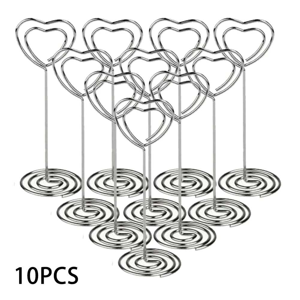 10pcs Heart Pattern Table Number Name Card Holder Party Memo Photo Holder Stands Note Clip For Wedding Party Decor Supplies
10pcs Heart Pattern Table Number Name Card Holder Party Memo Photo Holder Stands Note Clip For Wedding Party Decor Supplies