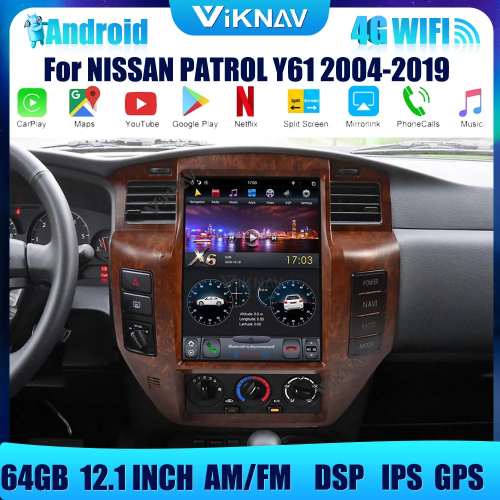 12.1inch with screen For NISSAN PATROL Y61 2004-2019 Android car radio Car Stereo DVD Multimedia Player Car Stereo 2 din
12.1inch with screen For NISSAN PATROL Y61 2004-2019 Android car radio Car Stereo DVD Multimedia Player Car Stereo 2 din