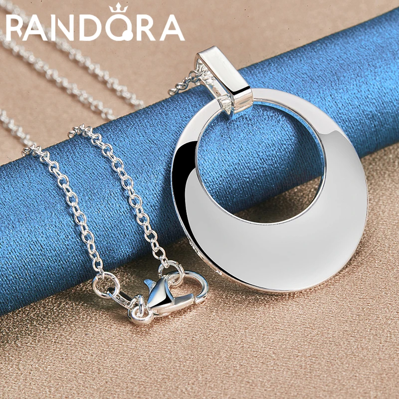 RAIVDQRA 925 Sterling Silver 16-30 Inch Necklace For Women Man Full Moon Pendant Neck Chain Fashion Charm Party Jewelry Gift
RAIVDQRA 925 Sterling Silver 16-30 Inch Necklace For Women Man Full Moon Pendant Neck Chain Fashion Charm Party Jewelry Gift