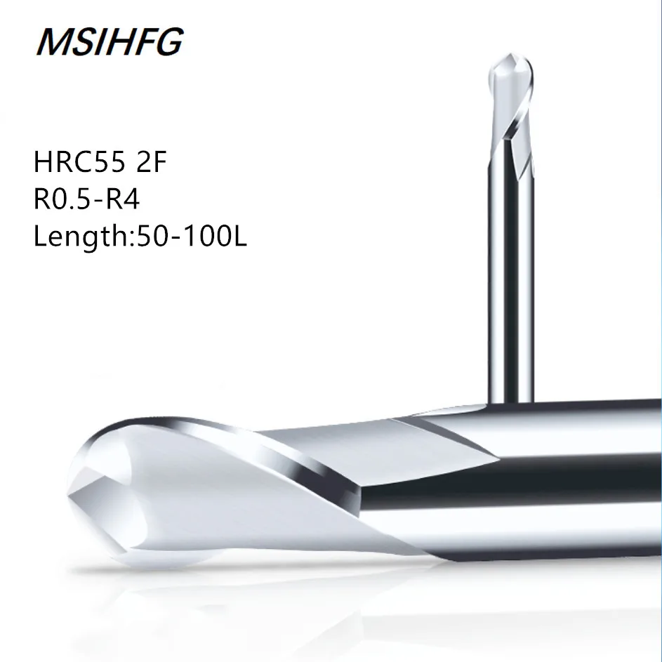 HRC55 2F Carbide Ball Nose End Mill Aluminium wood Copper Processing CNC Router Tungsten Steel Sprial Bit Carbide End Mill 
HRC55 2F Carbide Ball Nose End Mill Aluminium wood Copper Processing CNC Router Tungsten Steel Sprial Bit Carbide End Mill